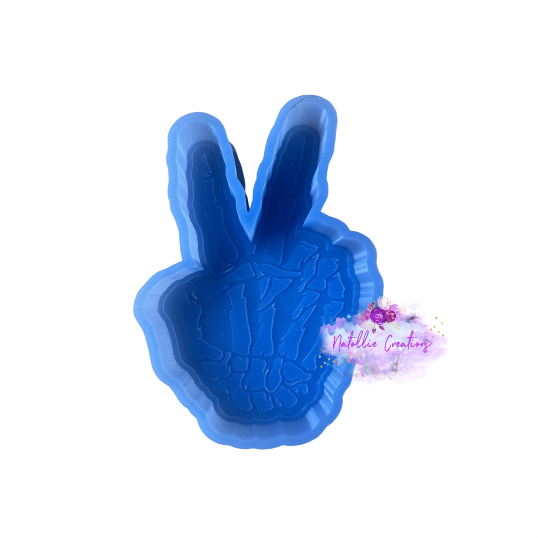 Skeleton Peace Hand Freshie Silicone Mold