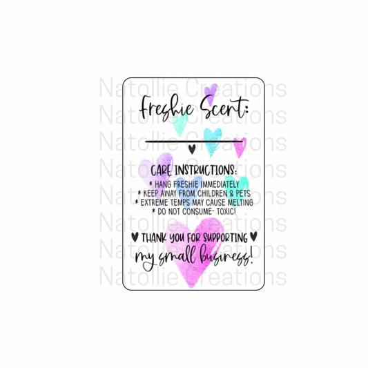 Pre-Designed Freshie Labels - Hearts