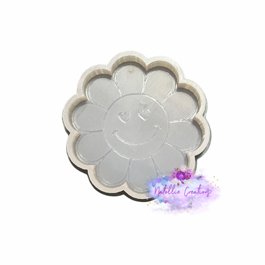 Heart Eyed Retro Flower Freshie Silicone Mold