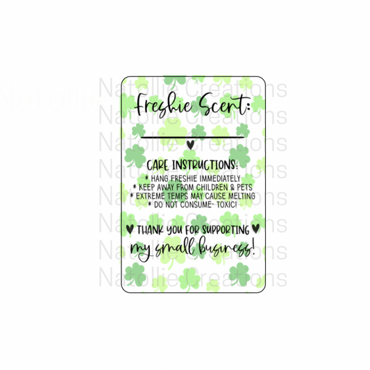 Pre-Designed Freshie Labels - Four Leaf Clover