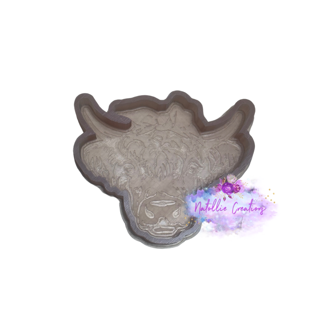 Highland Cow With Bow Freshie Silicone Mold