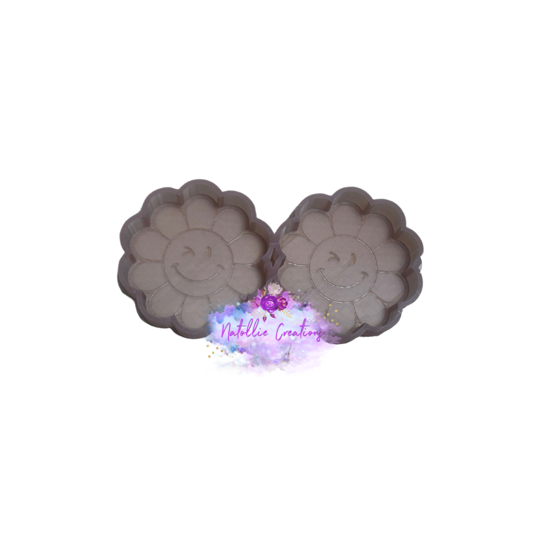 Winky Eye Retro Flower Vent Clip Freshie Silicone Mold