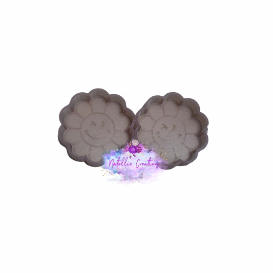 Winky Eye Retro Flower Vent Clip Freshie Silicone Mold