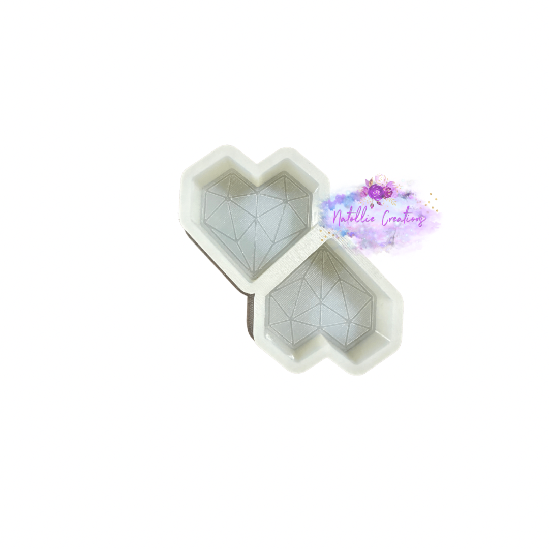 Diamond Heart Vent Clip Freshie Silicone Mold